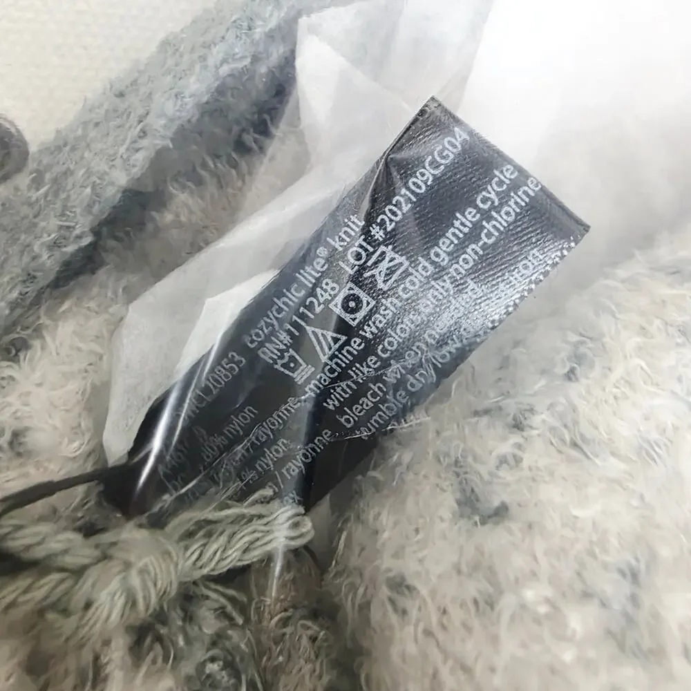 Barefoot Dreams CozyChic Lite Confetti Beanie Smokey Green Fog Gray NWT One Size